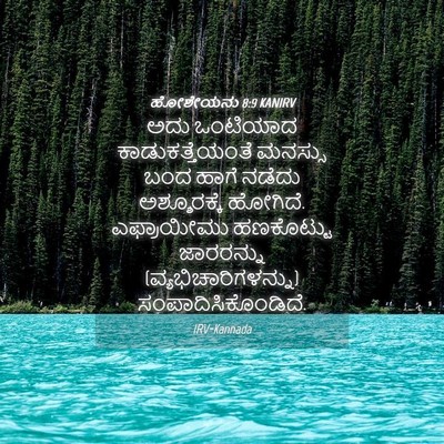 Picture 04 - ಹೋಶೇಯನು 8:9 KANIRV - ಅದು ಒಂಟಿಯಾದ - Bible Verse Picture