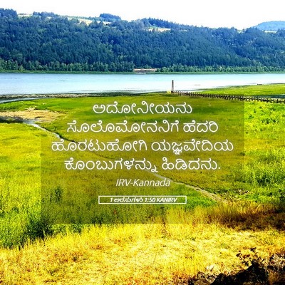 Picture 05 - 1 ಅರಸುಗಳು 1:50 KANIRV - ಅದೋನೀಯನು - Bible Verse Picture