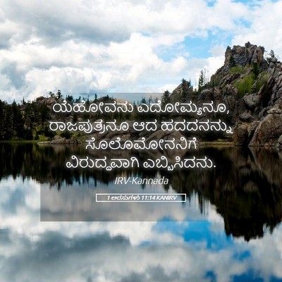 Picture 05 - 1 ಅರಸುಗಳು 11:14 KANIRV - ಯೆಹೋವನು ಎದೋಮ್ಯನೂ, - Bible Verse Picture