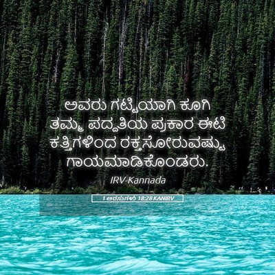 Picture 05 - 1 ಅರಸುಗಳು 18:28 KANIRV - ಅವರು ಗಟ್ಟಿಯಾಗಿ - Bible Verse Picture