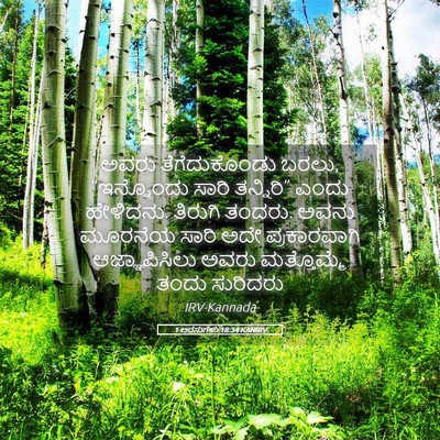 Picture 05 - 1 ಅರಸುಗಳು 18:34 KANIRV - ಅವರು ತೆಗೆದುಕೊಂಡು - Bible Verse Picture