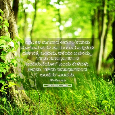 Picture 05 - 1 ಅರಸುಗಳು 2:13 KANIRV - ಹಗ್ಗೀತಳ ಮಗನಾದ - Bible Verse Picture