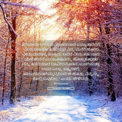 Picture 05 - 1 ಅರಸುಗಳು 2:26 KANIRV - ತರುವಾಯ ಅರಸನು - Bible Verse Picture