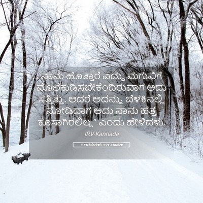 Picture 05 - 1 ಅರಸುಗಳು 3:21 KANIRV - ನಾನು ಹೊತ್ತಾರೆ - Bible Verse Picture