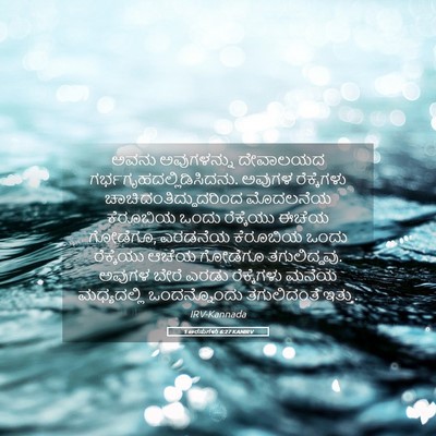 Picture 05 - 1 ಅರಸುಗಳು 6:27 KANIRV - ಅವನು ಅವುಗಳನ್ನು - Bible Verse Picture