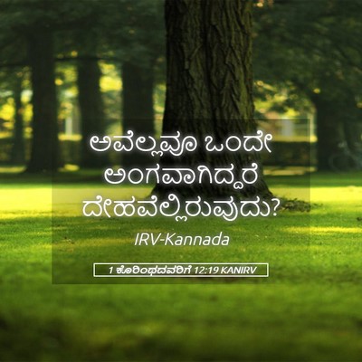 Picture 05 - 1 ಕೊರಿಂಥದವರಿಗೆ 12:19 KANIRV - ಅವೆಲ್ಲವೂ ಒಂದೇ - Bible Verse Picture