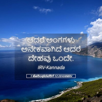 Picture 05 - 1 ಕೊರಿಂಥದವರಿಗೆ 12:20 KANIRV - ಆದರೆ ಅಂಗಗಳು - Bible Verse Picture