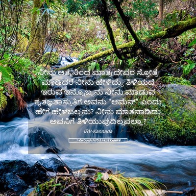 Picture 05 - 1 ಕೊರಿಂಥದವರಿಗೆ 14:16 KANIRV - ನೀನು ಆತ್ಮನಿಂದ - Bible Verse Picture