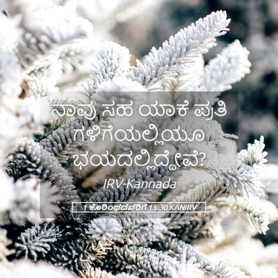 Picture 05 - 1 ಕೊರಿಂಥದವರಿಗೆ 15:30 KANIRV - ನಾವು ಸಹ ಯಾಕೆ ಪ್ರತಿ - Bible Verse Picture