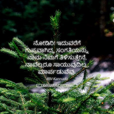Picture 05 - 1 ಕೊರಿಂಥದವರಿಗೆ 15:51 KANIRV - ನೋಡಿರಿ! ಇದುವರೆಗೆ - Bible Verse Picture