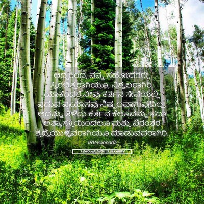 Picture 05 - 1 ಕೊರಿಂಥದವರಿಗೆ 15:58 KANIRV - ಆದ್ದರಿಂದ, ನನ್ನ - Bible Verse Picture