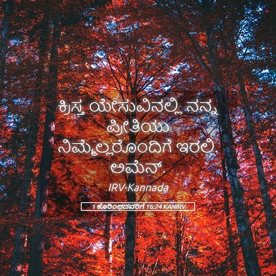 Picture 05 - 1 ಕೊರಿಂಥದವರಿಗೆ 16:24 KANIRV - ಕ್ರಿಸ್ತ - Bible Verse Picture