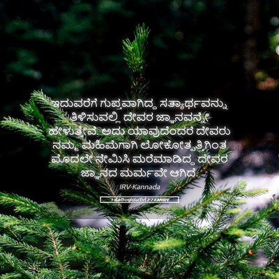Picture 05 - 1 ಕೊರಿಂಥದವರಿಗೆ 2:7 KANIRV - ಇದುವರೆಗೆ - Bible Verse Picture