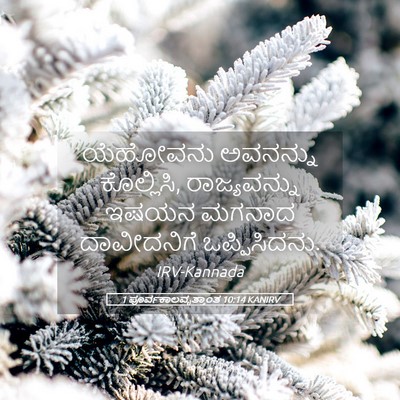 Picture 05 - 1 ಪೂರ್ವಕಾಲವೃತ್ತಾಂತ 10:14 KANIRV - ಯೆಹೋವನು ಅವನನ್ನು - Bible Verse Picture