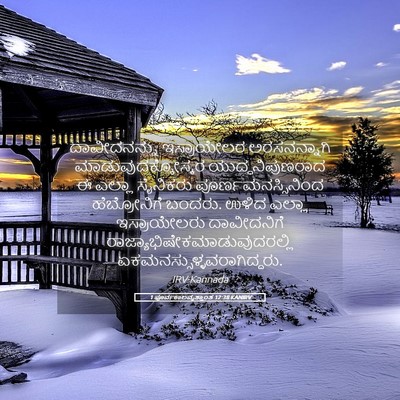 Picture 05 - 1 ಪೂರ್ವಕಾಲವೃತ್ತಾಂತ 12:38 KANIRV - ದಾವೀದನನ್ನು - Bible Verse Picture