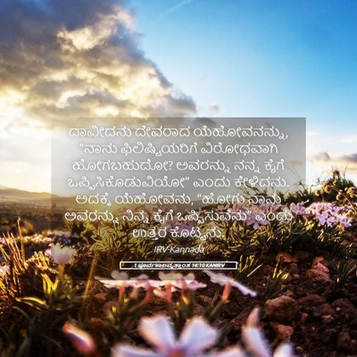 Picture 05 - 1 ಪೂರ್ವಕಾಲವೃತ್ತಾಂತ 14:10 KANIRV - ದಾವೀದನು ದೇವರಾದ - Bible Verse Picture
