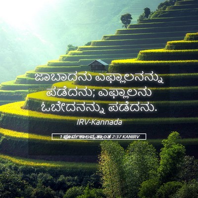 Picture 05 - 1 ಪೂರ್ವಕಾಲವೃತ್ತಾಂತ 2:37 KANIRV - ಜಾಬಾದನು - Bible Verse Picture