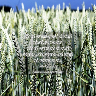 Picture 05 - 1 ಪೂರ್ವಕಾಲವೃತ್ತಾಂತ 3:11 KANIRV - ಯೆಹೋಷಾಫಾಟನ ಮಗ - Bible Verse Picture