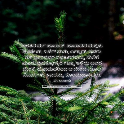 Picture 05 - 1 ಪೂರ್ವಕಾಲವೃತ್ತಾಂತ 7:21 KANIRV - ತಹತನ ಮಗ ಜಾಬಾದ್, - Bible Verse Picture