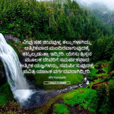 Picture 05 - 1 ಪೇತ್ರನು 2:5 KANIRV - ನೀವು ಸಹ ಜೀವವುಳ್ಳ - Bible Verse Picture