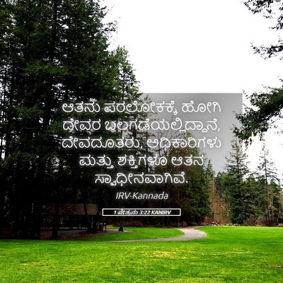 Picture 05 - 1 ಪೇತ್ರನು 3:22 KANIRV - ಆತನು ಪರಲೋಕಕ್ಕೆ - Bible Verse Picture