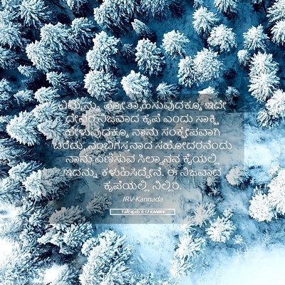 Picture 05 - 1 ಪೇತ್ರನು 5:12 KANIRV - ನಿಮ್ಮನ್ನು - Bible Verse Picture