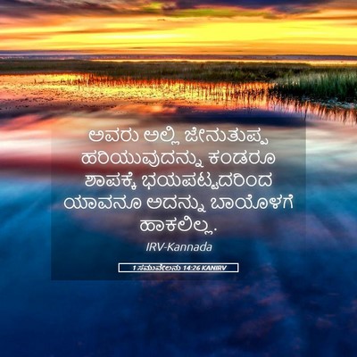 Picture 05 - 1 ಸಮುವೇಲನು 14:26 KANIRV - ಅವರು ಅಲ್ಲಿ - Bible Verse Picture