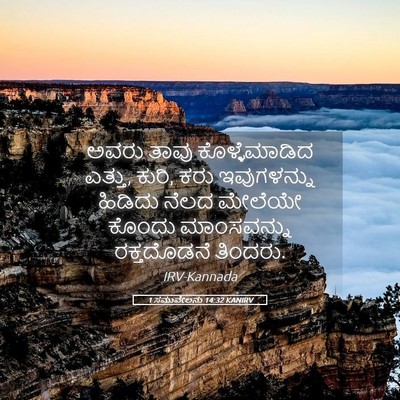 Picture 05 - 1 ಸಮುವೇಲನು 14:32 KANIRV - ಅವರು ತಾವು - Bible Verse Picture