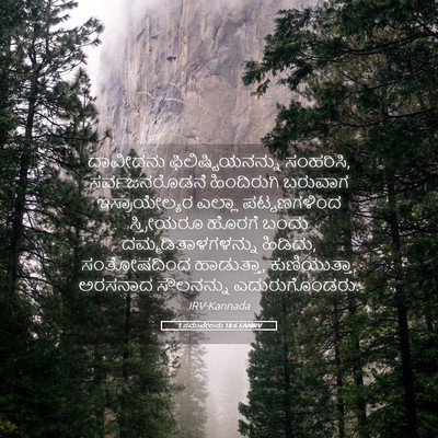 Picture 05 - 1 ಸಮುವೇಲನು 18:6 KANIRV - ದಾವೀದನು - Bible Verse Picture