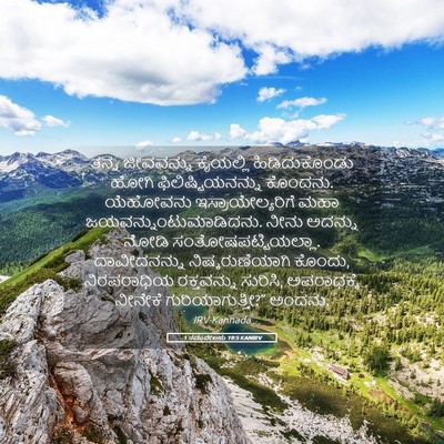 Picture 05 - 1 ಸಮುವೇಲನು 19:5 KANIRV - ತನ್ನ ಜೀವವನ್ನು - Bible Verse Picture