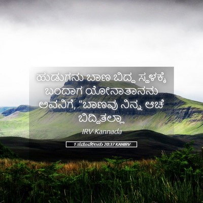 Picture 05 - 1 ಸಮುವೇಲನು 20:37 KANIRV - ಹುಡುಗನು ಬಾಣ ಬಿದ್ದ - Bible Verse Picture
