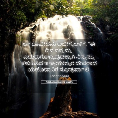 Picture 05 - 1 ಸಮುವೇಲನು 25:32 KANIRV - ಆಗ ದಾವೀದನು - Bible Verse Picture