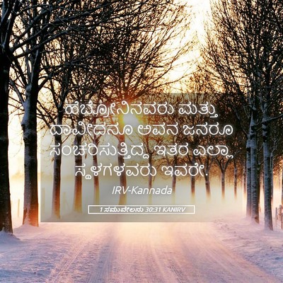 Picture 05 - 1 ಸಮುವೇಲನು 30:31 KANIRV - ಹೆಬ್ರೋನಿನವರು - Bible Verse Picture