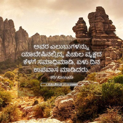 Picture 05 - 1 ಸಮುವೇಲನು 31:13 KANIRV - ಅವರ ಎಲುಬುಗಳನ್ನು - Bible Verse Picture