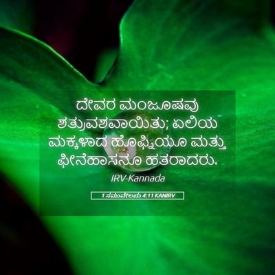Picture 05 - 1 ಸಮುವೇಲನು 4:11 KANIRV - ದೇವರ ಮಂಜೂಷವು - Bible Verse Picture