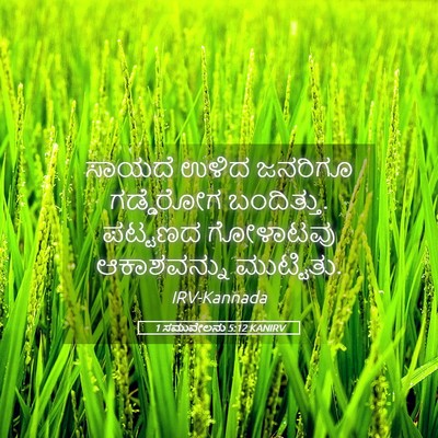 Picture 05 - 1 ಸಮುವೇಲನು 5:12 KANIRV - ಸಾಯದೆ ಉಳಿದ ಜನರಿಗೂ - Bible Verse Picture