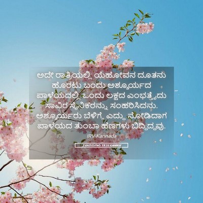 Picture 05 - 2 ಅರಸುಗಳು 19:35 KANIRV - ಅದೇ ರಾತ್ರಿಯಲ್ಲಿ - Bible Verse Picture
