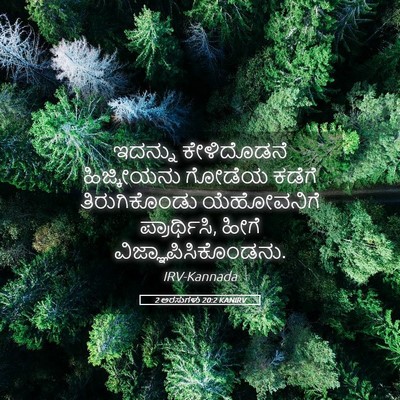 Picture 05 - 2 ಅರಸುಗಳು 20:2 KANIRV - ಇದನ್ನು ಕೇಳಿದೊಡನೆ - Bible Verse Picture