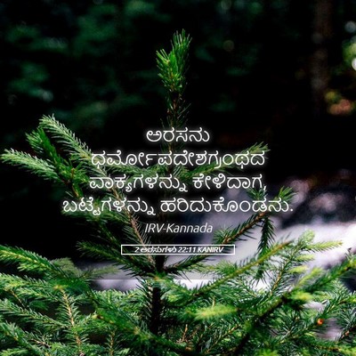 Picture 05 - 2 ಅರಸುಗಳು 22:11 KANIRV - ಅರಸನು - Bible Verse Picture