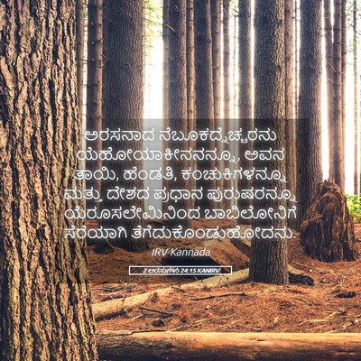 Picture 05 - 2 ಅರಸುಗಳು 24:15 KANIRV - ಅರಸನಾದ - Bible Verse Picture