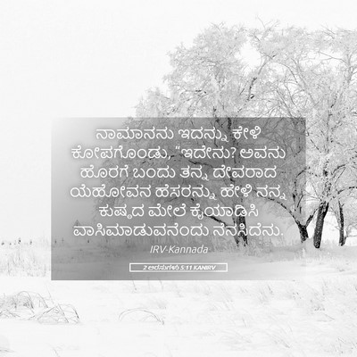 Picture 05 - 2 ಅರಸುಗಳು 5:11 KANIRV - ನಾಮಾನನು ಇದನ್ನು - Bible Verse Picture