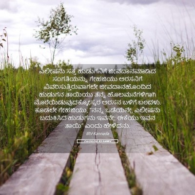 Picture 05 - 2 ಅರಸುಗಳು 8:5 KANIRV - ಎಲೀಷನು ಸತ್ತ - Bible Verse Picture