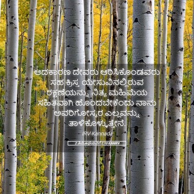 Picture 05 - 2 ತಿಮೊಥೆಯನಿಗೆ 2:10 KANIRV - ಆದಕಾರಣ ದೇವರು - Bible Verse Picture