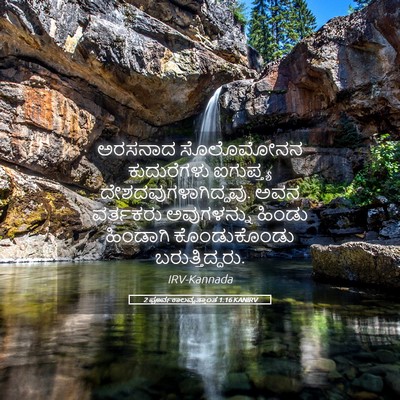 Picture 05 - 2 ಪೂರ್ವಕಾಲವೃತ್ತಾಂತ 1:16 KANIRV - ಅರಸನಾದ ಸೊಲೊಮೋನನ - Bible Verse Picture