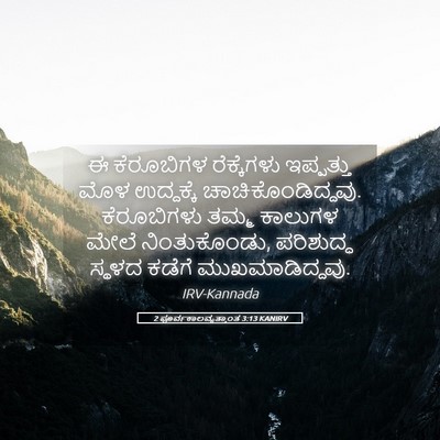 Picture 05 - 2 ಪೂರ್ವಕಾಲವೃತ್ತಾಂತ 3:13 KANIRV - ಈ ಕೆರೂಬಿಗಳ - Bible Verse Picture
