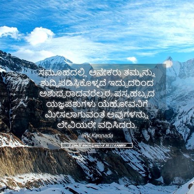 Picture 05 - 2 ಪೂರ್ವಕಾಲವೃತ್ತಾಂತ 30:17 KANIRV - ಸಮೂಹದಲ್ಲಿ ಅನೇಕರು - Bible Verse Picture