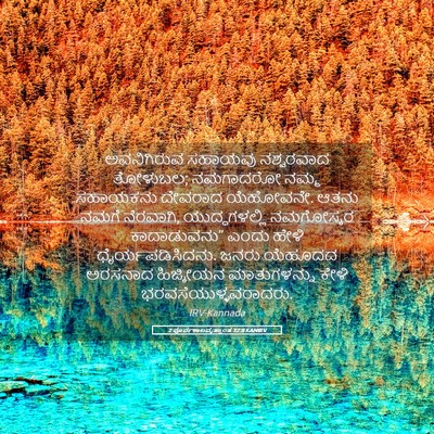 Picture 05 - 2 ಪೂರ್ವಕಾಲವೃತ್ತಾಂತ 32:8 KANIRV - ಅವನಿಗಿರುವ ಸಹಾಯವು - Bible Verse Picture