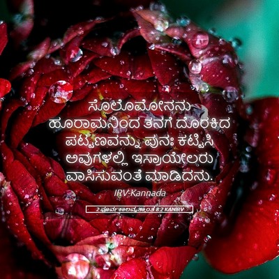 Picture 05 - 2 ಪೂರ್ವಕಾಲವೃತ್ತಾಂತ 8:2 KANIRV - ಸೊಲೊಮೋನನು - Bible Verse Picture