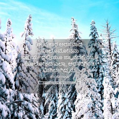 Picture 05 - 2 ಪೂರ್ವಕಾಲವೃತ್ತಾಂತ 9:22 KANIRV - ಈ ಪ್ರಕಾರ ಅರಸನಾದ - Bible Verse Picture