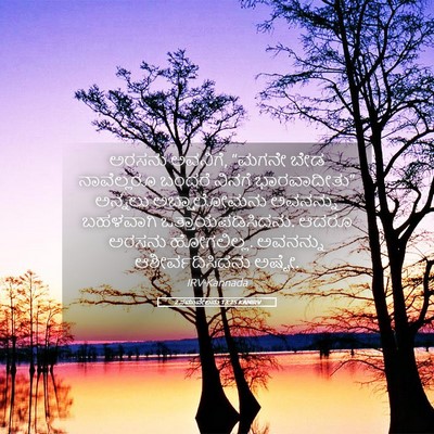 Picture 05 - 2 ಸಮುವೇಲನು 13:25 KANIRV - ಅರಸನು ಅವನಿಗೆ, - Bible Verse Picture